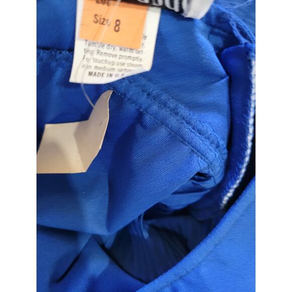 Riccardo women's royal blue Pleated layered vintage Dress from Mervyns  - size 8 - Picture 7 of 12